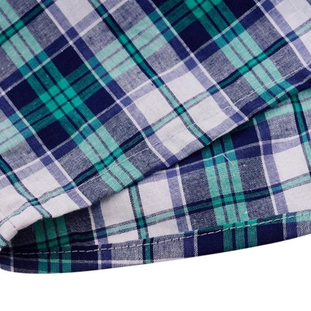 Men's Cotton Arrow Boxers Casual Plaid Print Elastic Waist Underwear Summer Loose Breathable Beach Pants
