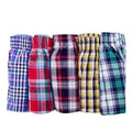 Men's Cotton Arrow Boxers Casual Plaid Print Elastic Waist Underwear Summer Loose Breathable Beach Pants