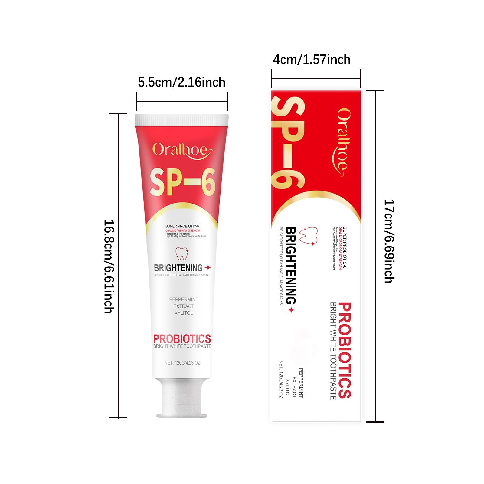 SP6 Probiotic Brightening Toothpaste Remove Plaque Stains