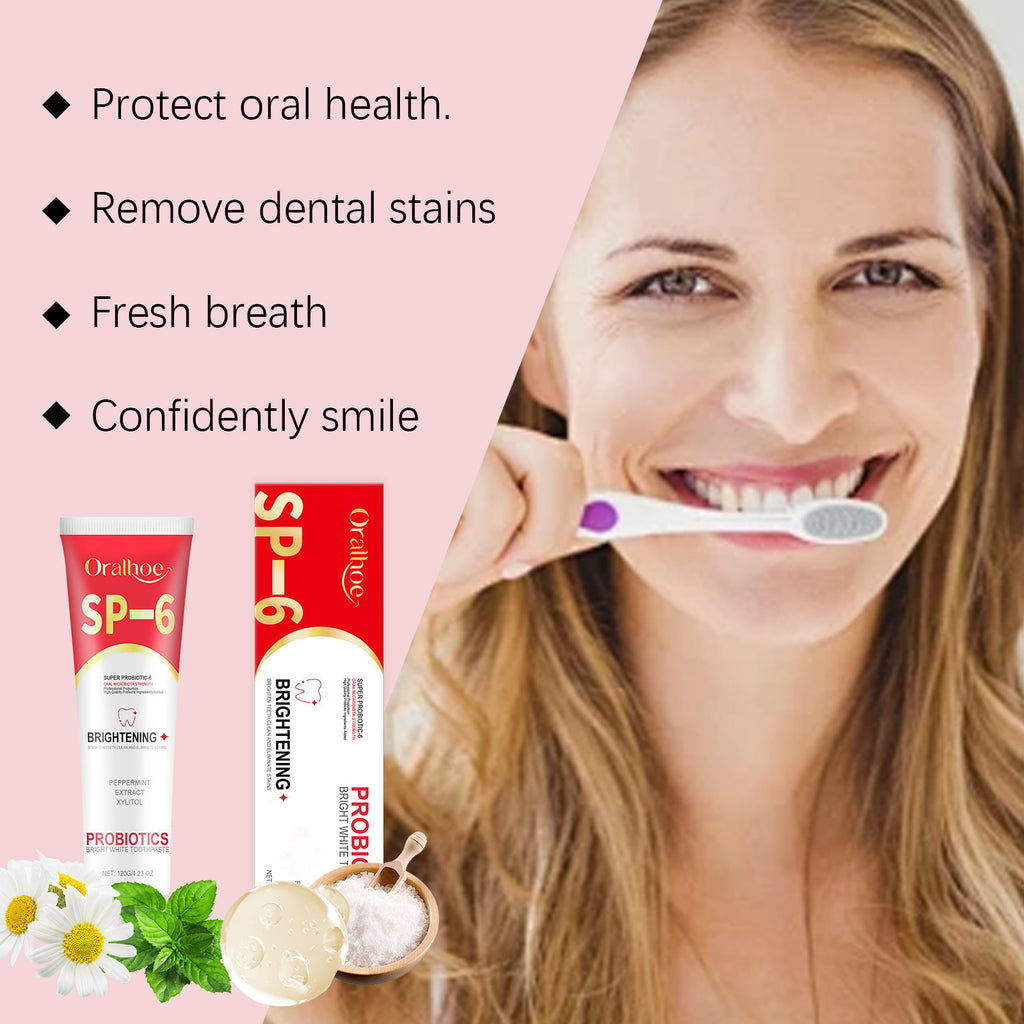 SP6 Probiotic Brightening Toothpaste Remove Plaque Stains