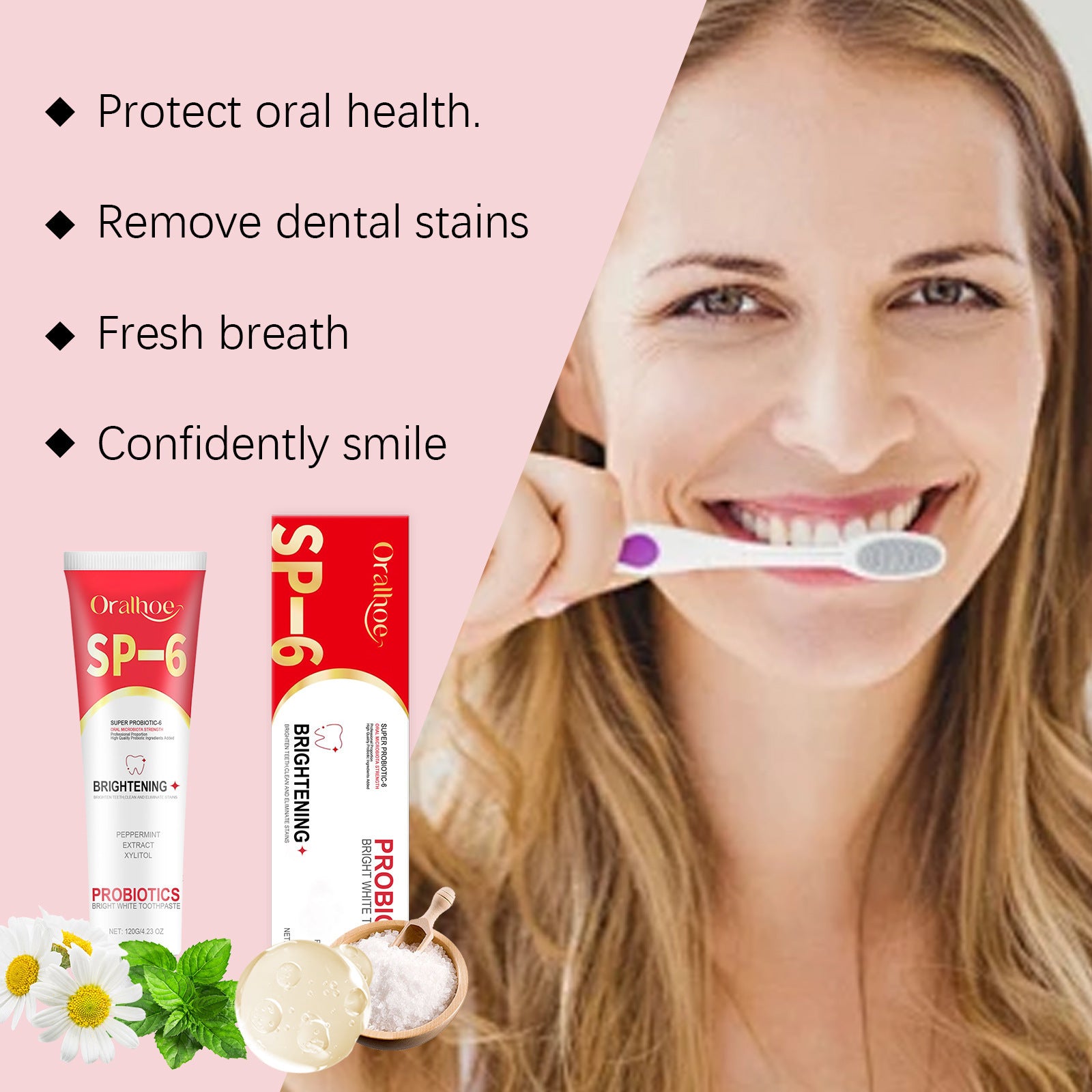 SP6 Probiotic Brightening Toothpaste Remove Plaque Stains