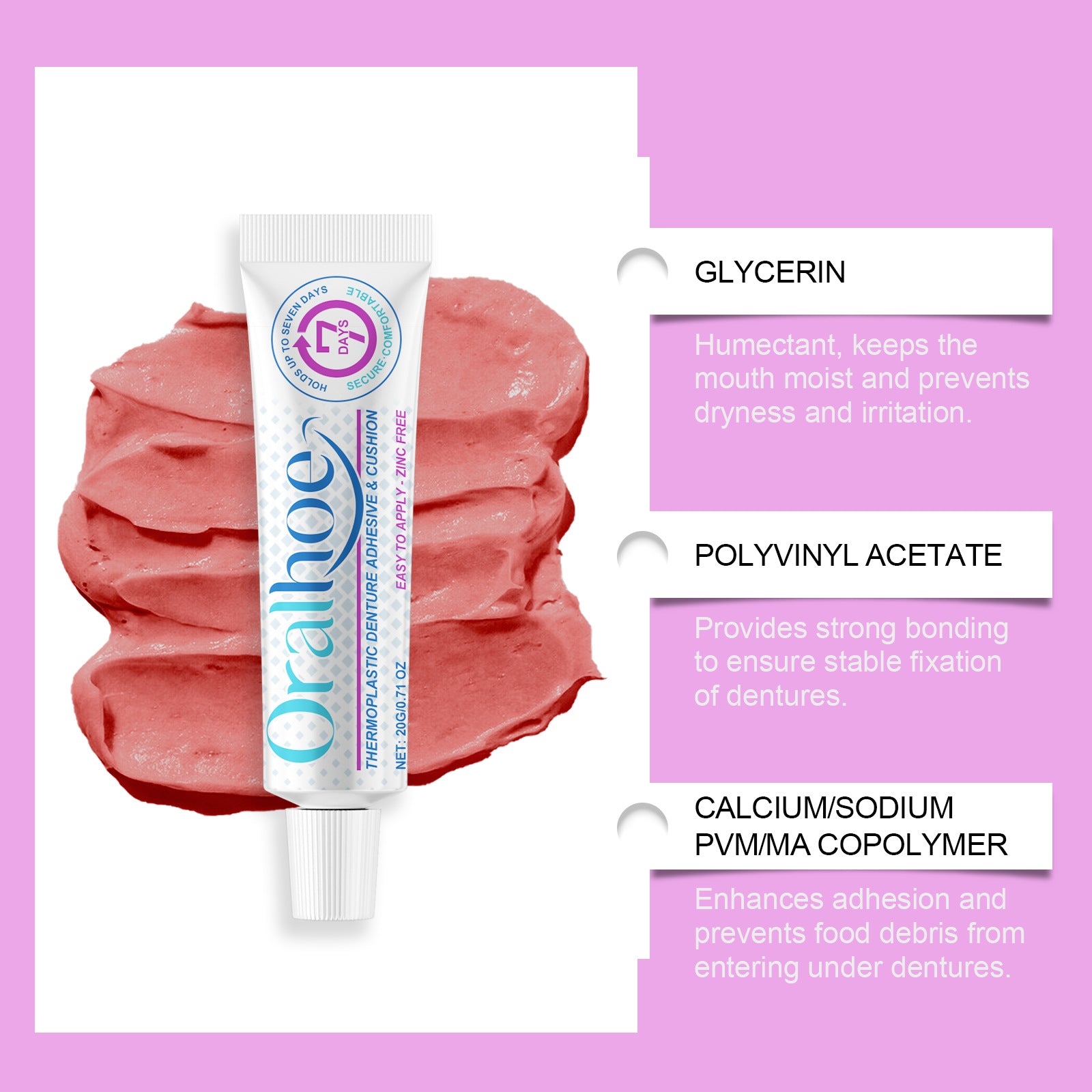 Thermoplastic Denture Adhesive Cushion Reduce Gum Pain Friction False Teeth Bonding Prosthesis Lasting Fixing Oral Care Products