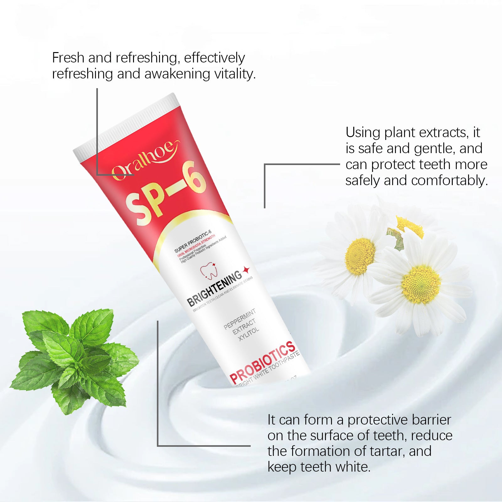 SP6 Probiotic Brightening Toothpaste Remove Plaque Stains