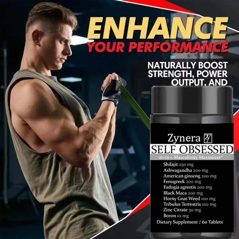 Ashwagandha, Shilajit & Maca Men's Vitality Complex | Energy, Stamina & Antioxidant Support