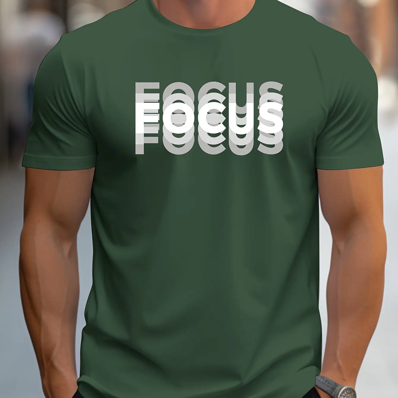 Men's  summer casual loose plus size  sports slim fit round neck short sleeve
