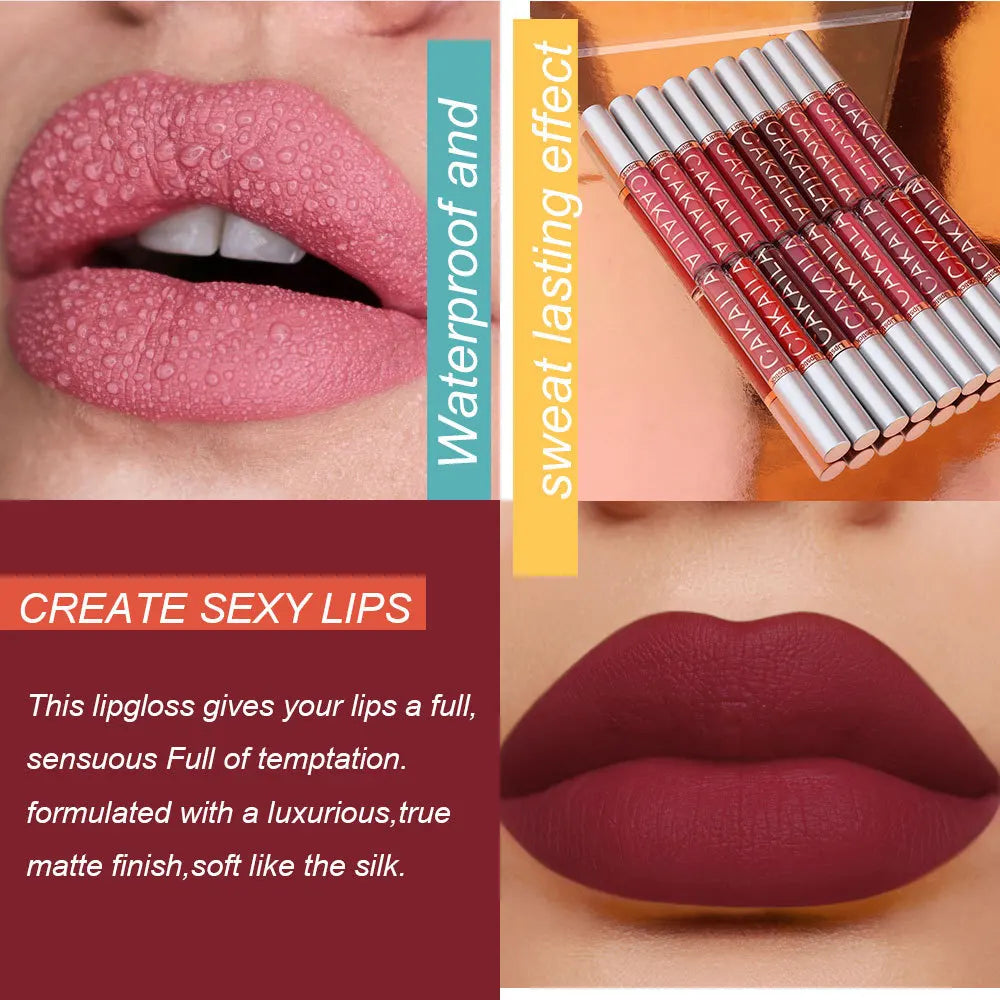 10/6 PCS Lipstick Set Matte Nude Liquid Lip Stain Makeup for women Non stick Cup Lip Gloss Waterproof Long lasting 💄💄💄💅