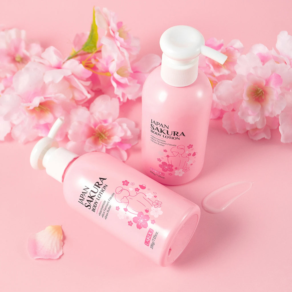 LAIKOU Japan Sakura Body Lotion Nourishing Body Moisturizer Fragrant Body Cream Soft Smooth Skin Treatment 200g