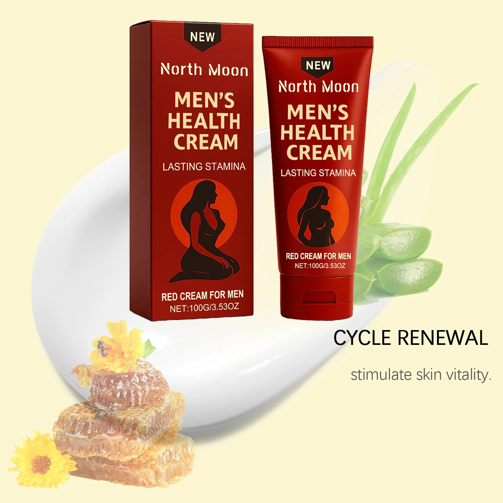 Men's Daily Nourishing Face Cream – Gentle Whole-Face Moisturiser & Massage Care, 100g