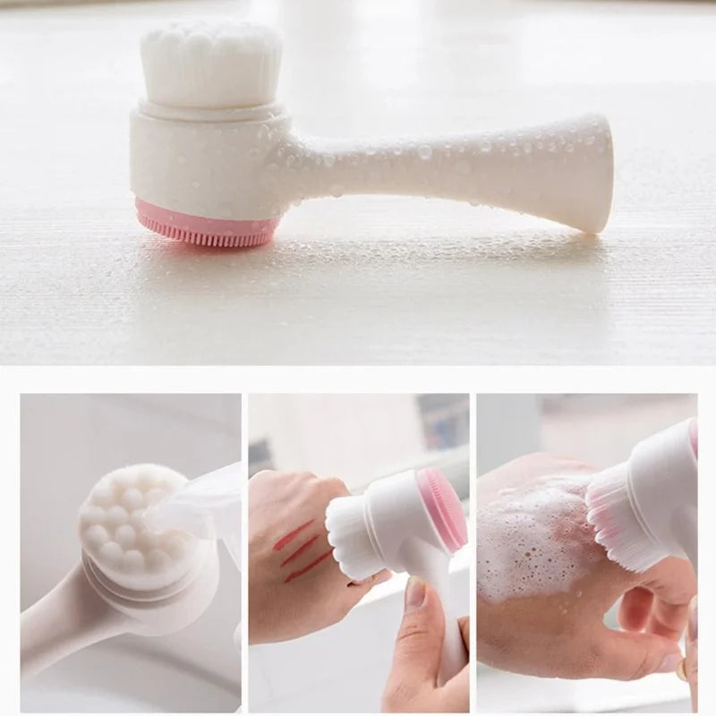 Double-Sided Silicone Facial Cleansing Brush – Deep Pore Cleanse & Gentle Exfoliation