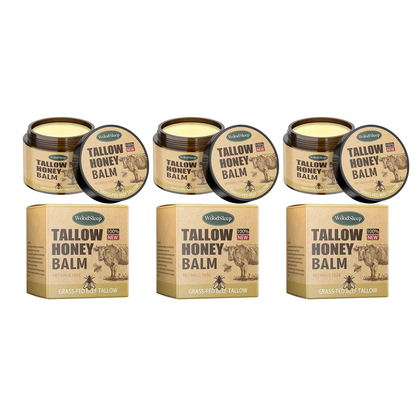 Beef Tallow Honey Moisturizer Cream Nourish Hydrating Brighten Face Body Lotion Gentle Skin Rejuvenation Balm Korean Cosmetics