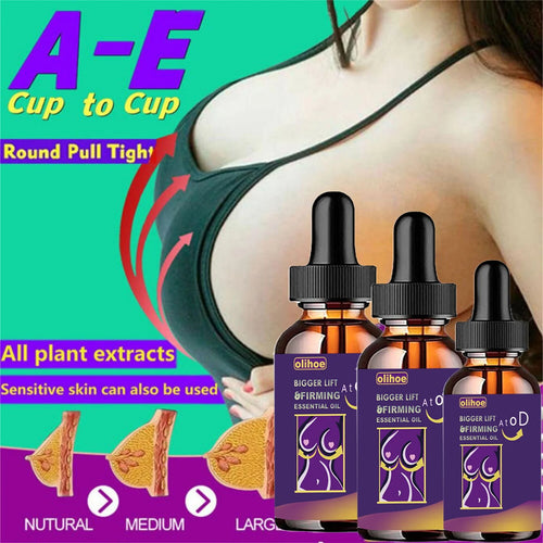 Amber dropper essential oil bottle set with purple labels for chest care