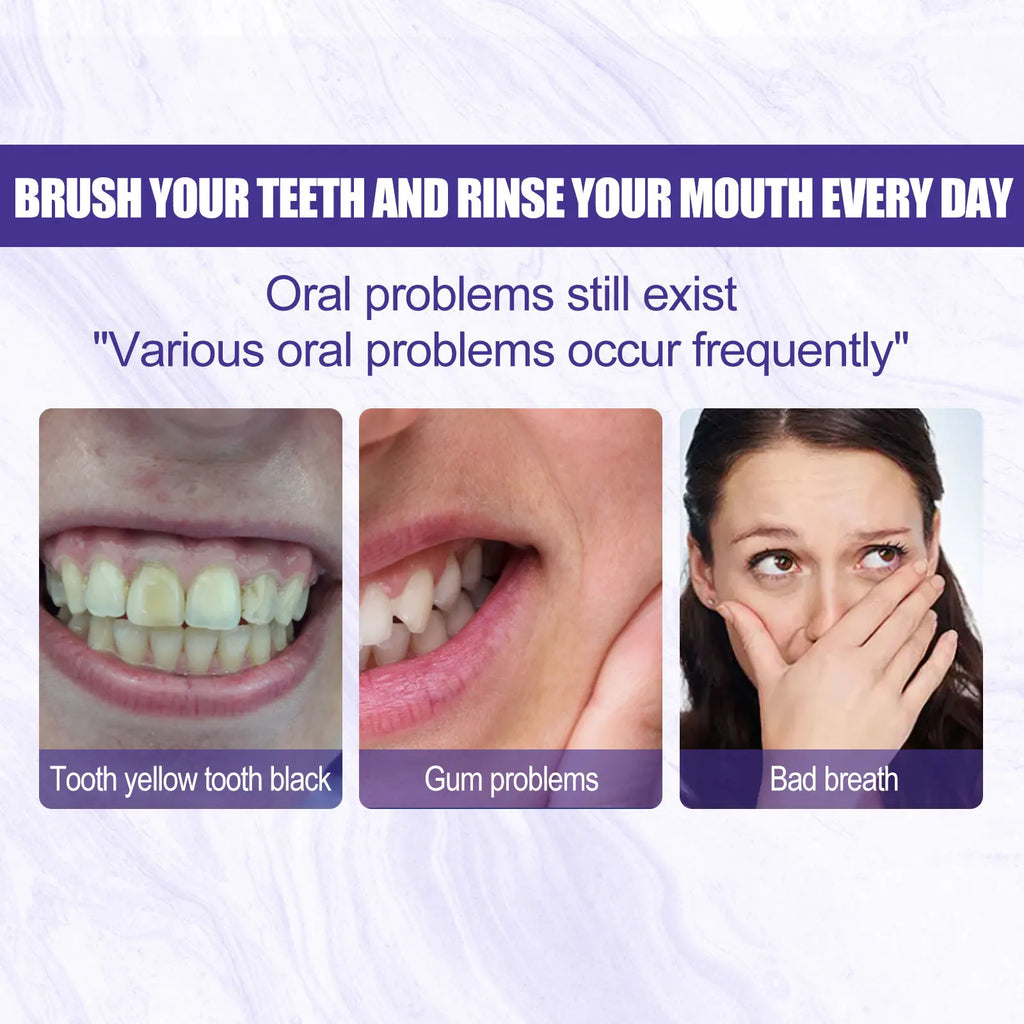 Purple Toothpaste Teeth Whitening Remove Yellow Stains Fights Tartar Fresh Breath Oral Hygiene Teeth Care Cleaning Toothpaste