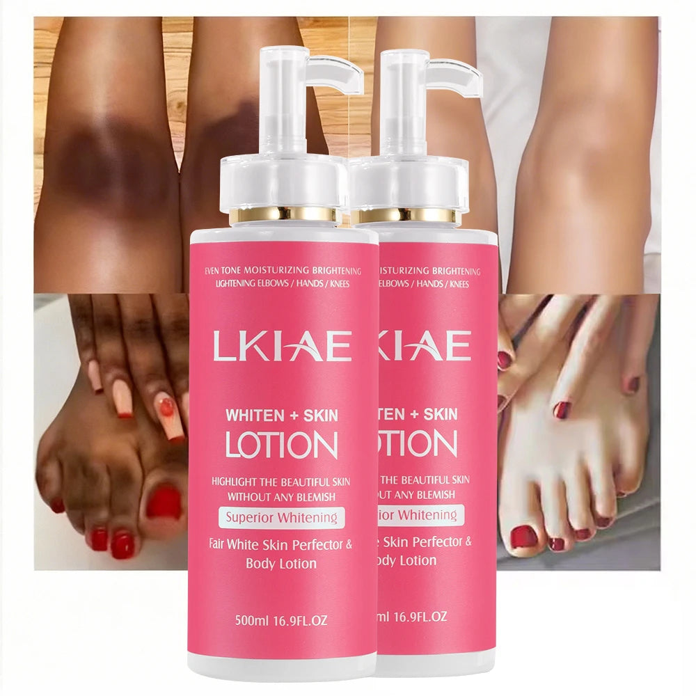 Whitening Body Lotion, Moisturizing, Smooth Skin, Reduce Dark Spots, With Rose Essential Oil, Niacinamide, 500ml