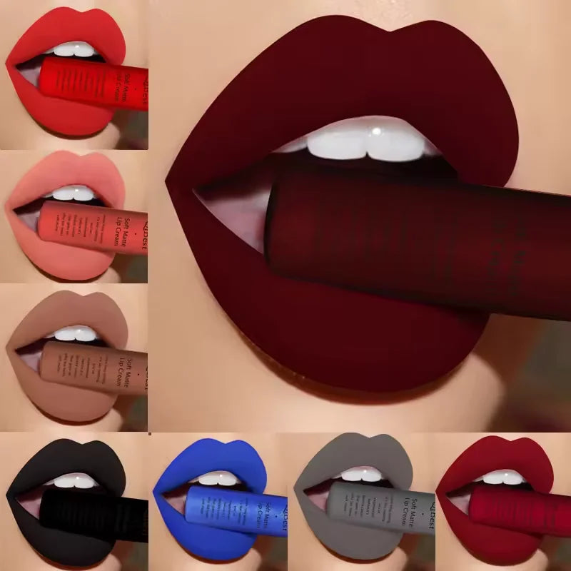Matte Lip Gloss Liquid Lipstick Lipgloss Beauty Red Nude Waterproof