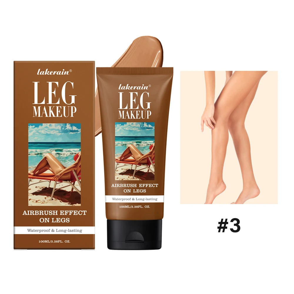 Body Foundation 100ml Tan Leg Makeup Lotion Even Skin Tone Waterproof Long Lasting Body Tanning Cream Medium Bronze Leg Makeup