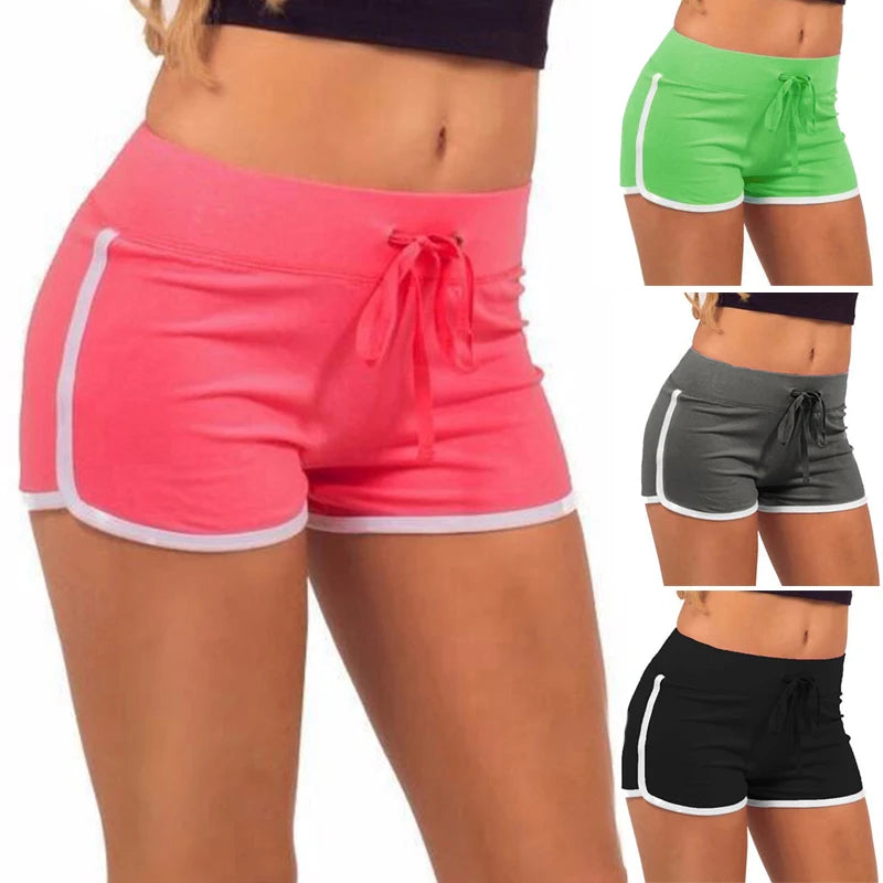 1pc Women Sports Yoga Shorts Skinny Patchwork Casual Tight Shorts Fashion Sexy Summer Girls Running Short Pants Gym Hip Training