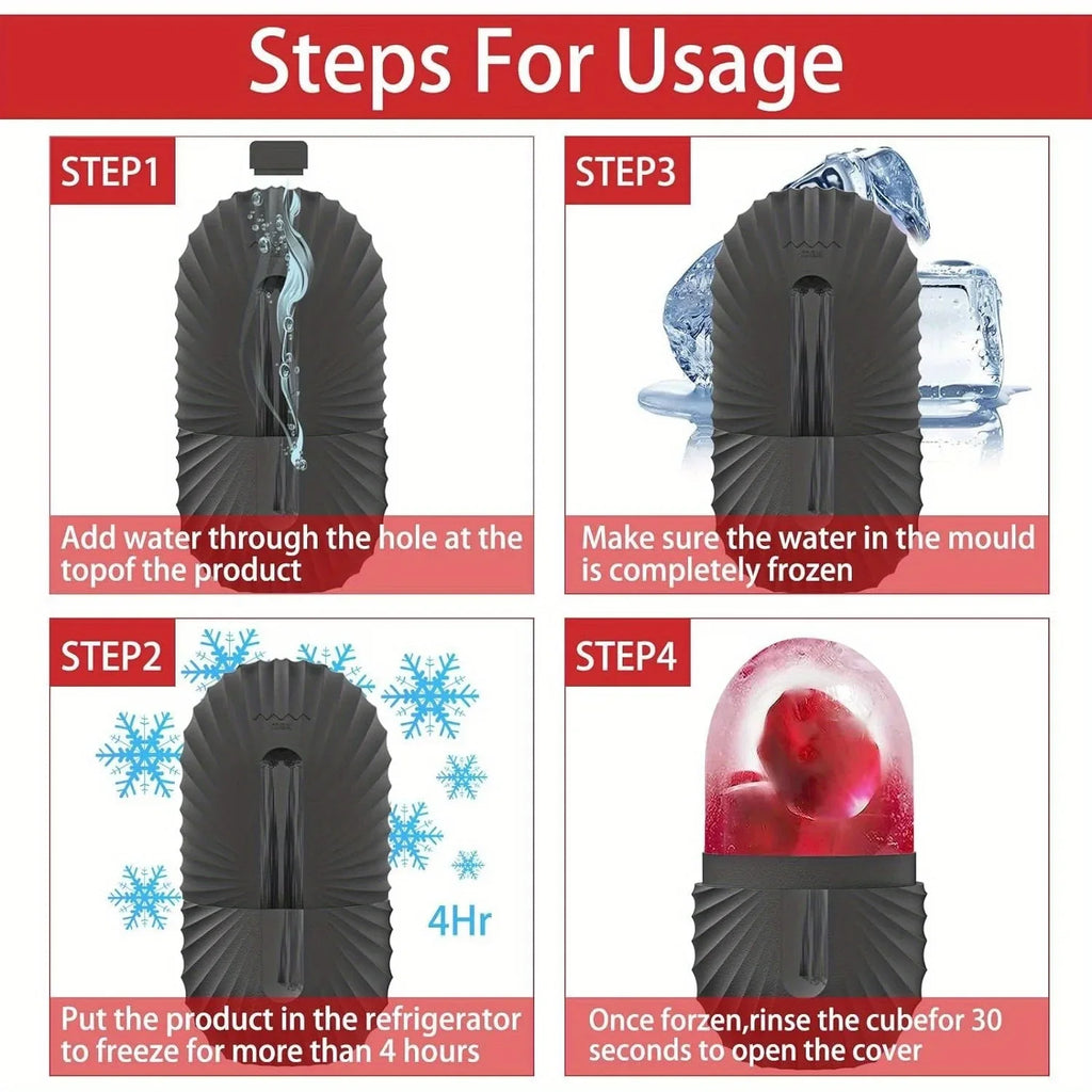 Ice Face Roller — Reusable Silicone Cryo Massage Tool