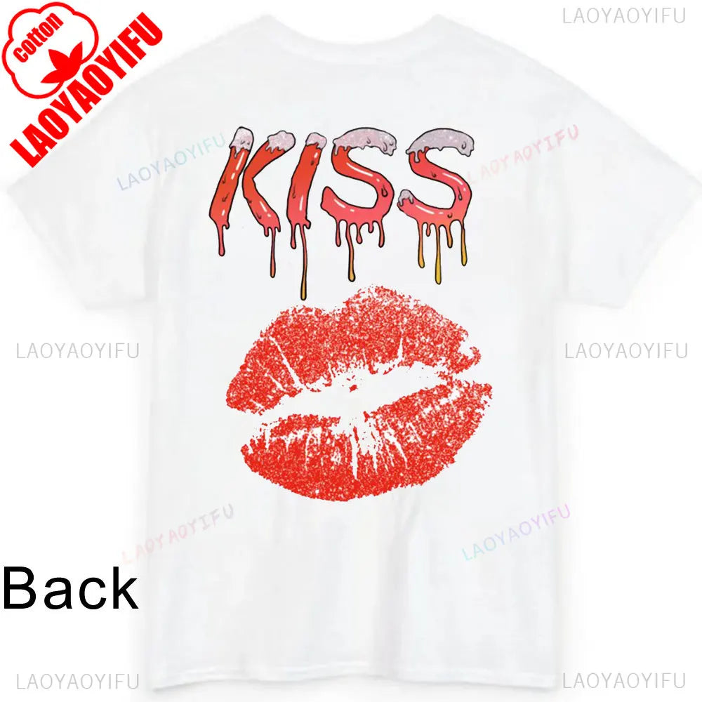 JUST KISS ME T Shirt  We Can Talk Later Mas Amor Por Favor Cruel Pancake Unisex Shirt Inspirational Mental Health Tees