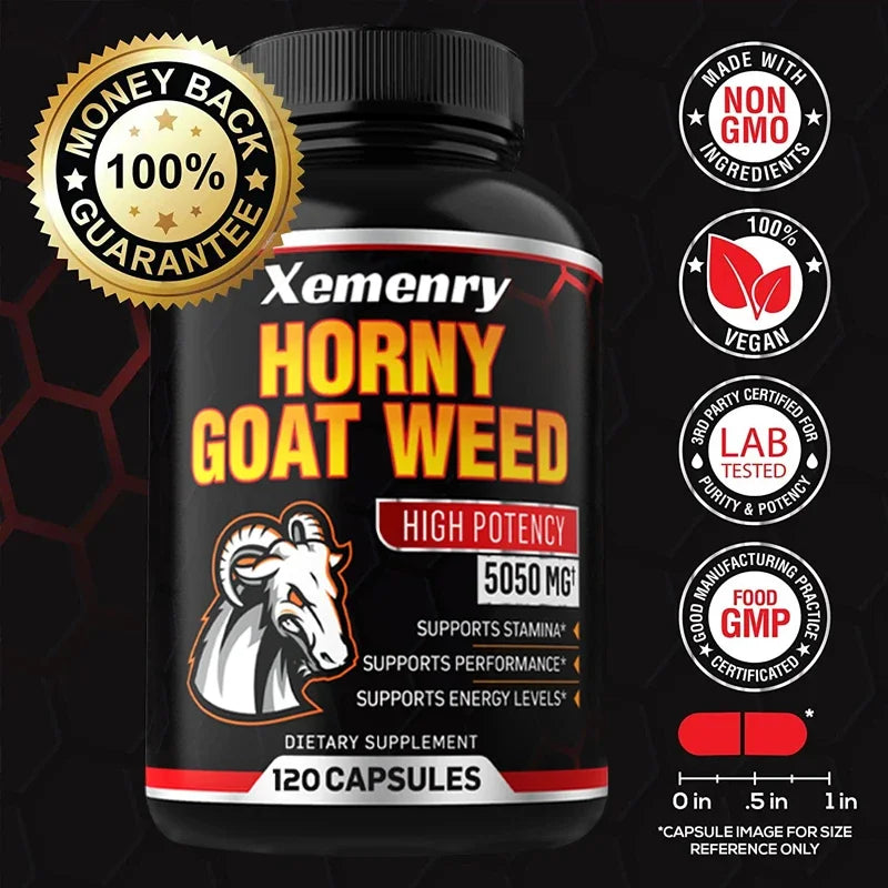 Epimedium & Black Pepper Vitality Capsules | Men's Energy & Stamina Support
