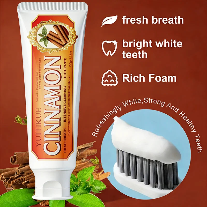 Cinnamon Toothpaste - Gentle Cleansing, Gum Protection & Fresh Breath for Healthy Teeth