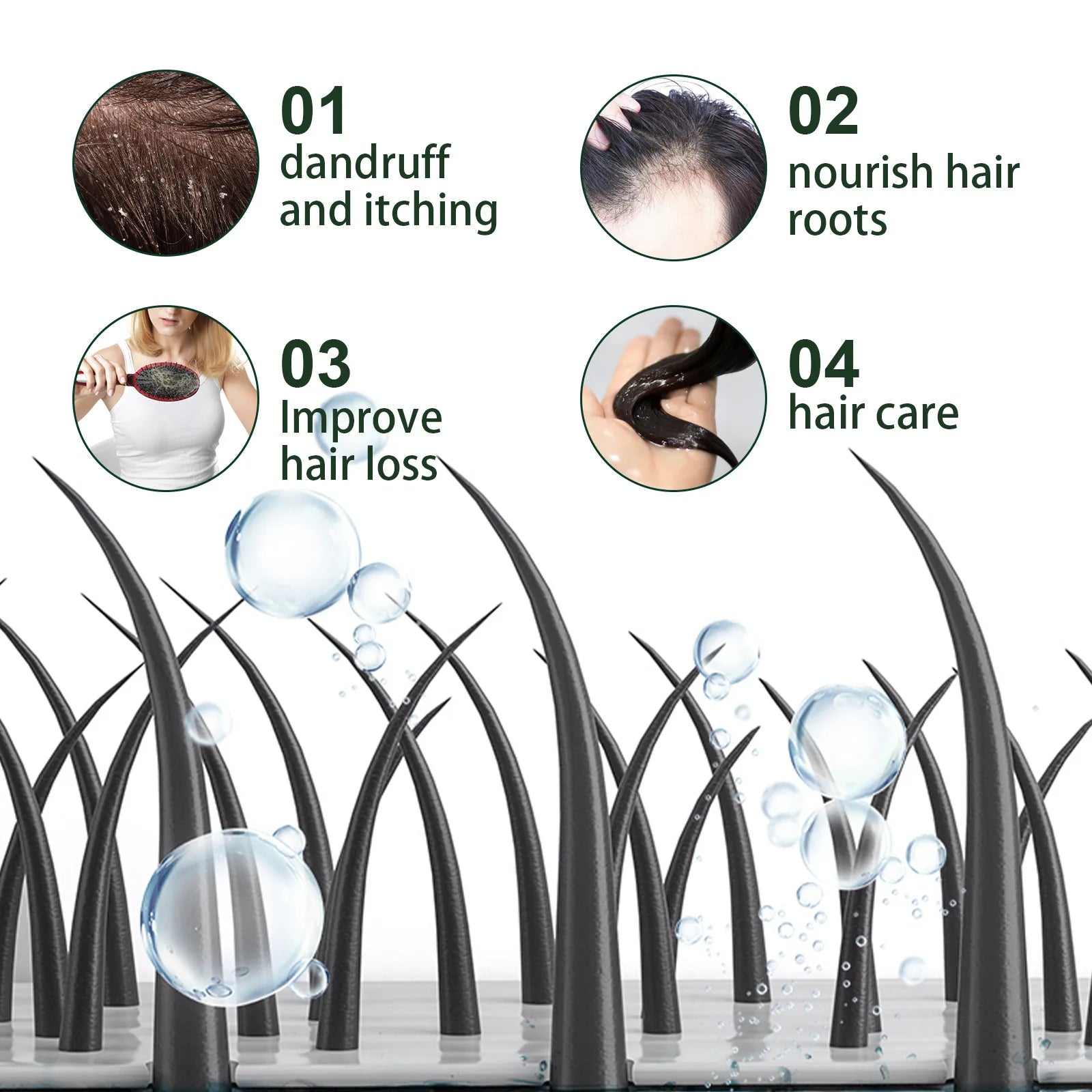 Hair Growth Serum Prevent Baldness Scalp Treatment Longer Thicken Nourishing Strengthen Ginger Regrowth Anti Hair Loss Essence