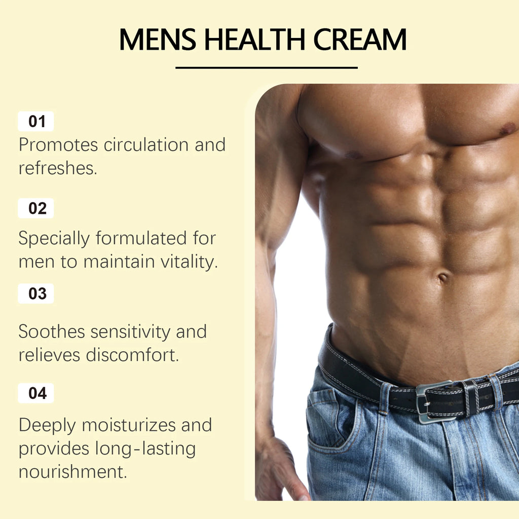 Men's Daily Nourishing Face Cream – Gentle Whole-Face Moisturiser & Massage Care, 100g