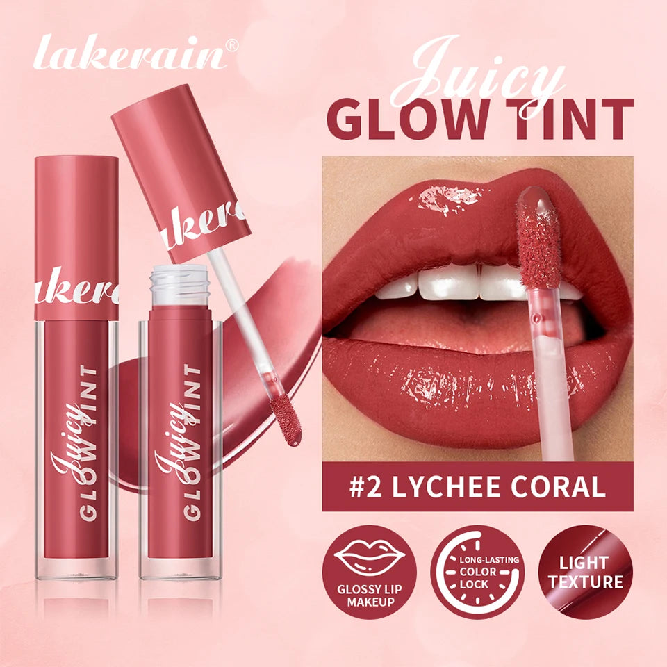 Mirror Lip Stain Lip Glaze Color Long Lasting Shiny Gloss Nude Lipstick Moisturizing Skin Brightening Cosmetics Lips Glosses