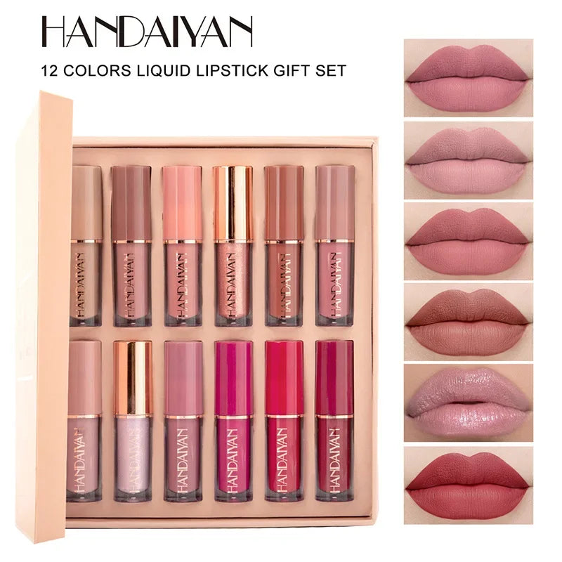 10/6 PCS Lipstick Set Matte Nude Liquid Lip Stain Makeup for women Non stick Cup Lip Gloss Waterproof Long lasting 💄💄💄💅