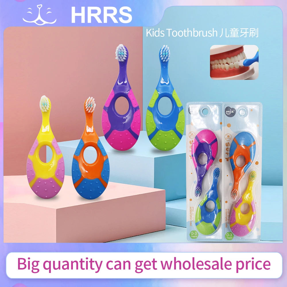 2Pcs/Set KidsToothbrush With Soft Bristles BPA-Free Children Toothbrush