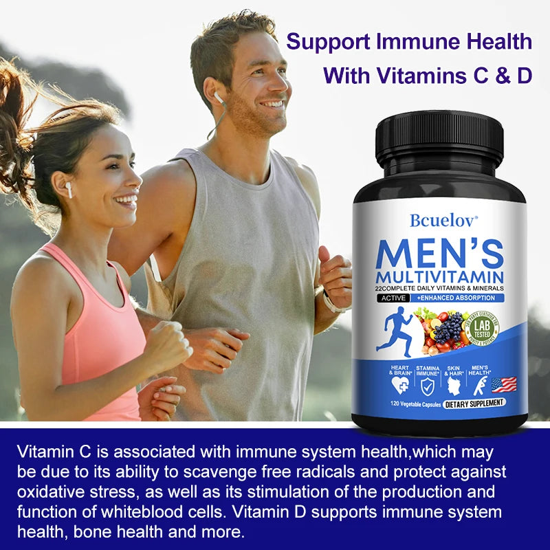 Men's Daily Multivitamin – Energy, Focus & Vitality Complex | 120 Vegetarian Capsules