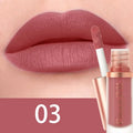 12 Colors Matte Velvet Lip Glaze Waterproof Liquid Lipstick Nude Brown Moisturizing Long Lasting Non-stick Cup Lip Gloss Makeup