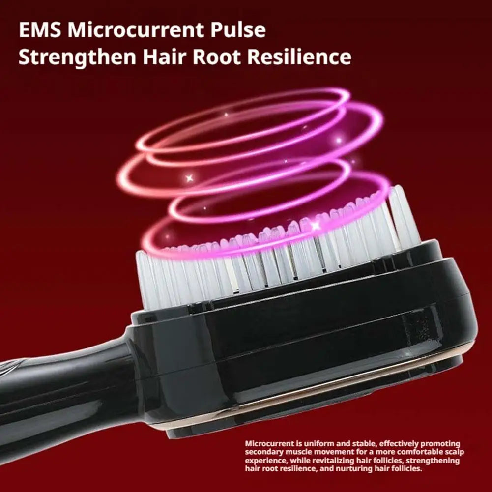 Electric Scalp Care Hair Growth Comb Red Light Therapy Microcurrent Stimulating Vibration Head Massage Thicker Stronger Hair