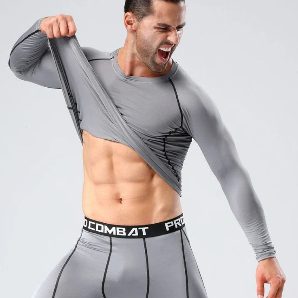 Men's Rash Guard Anime Manga Print Gym Compression Shirt