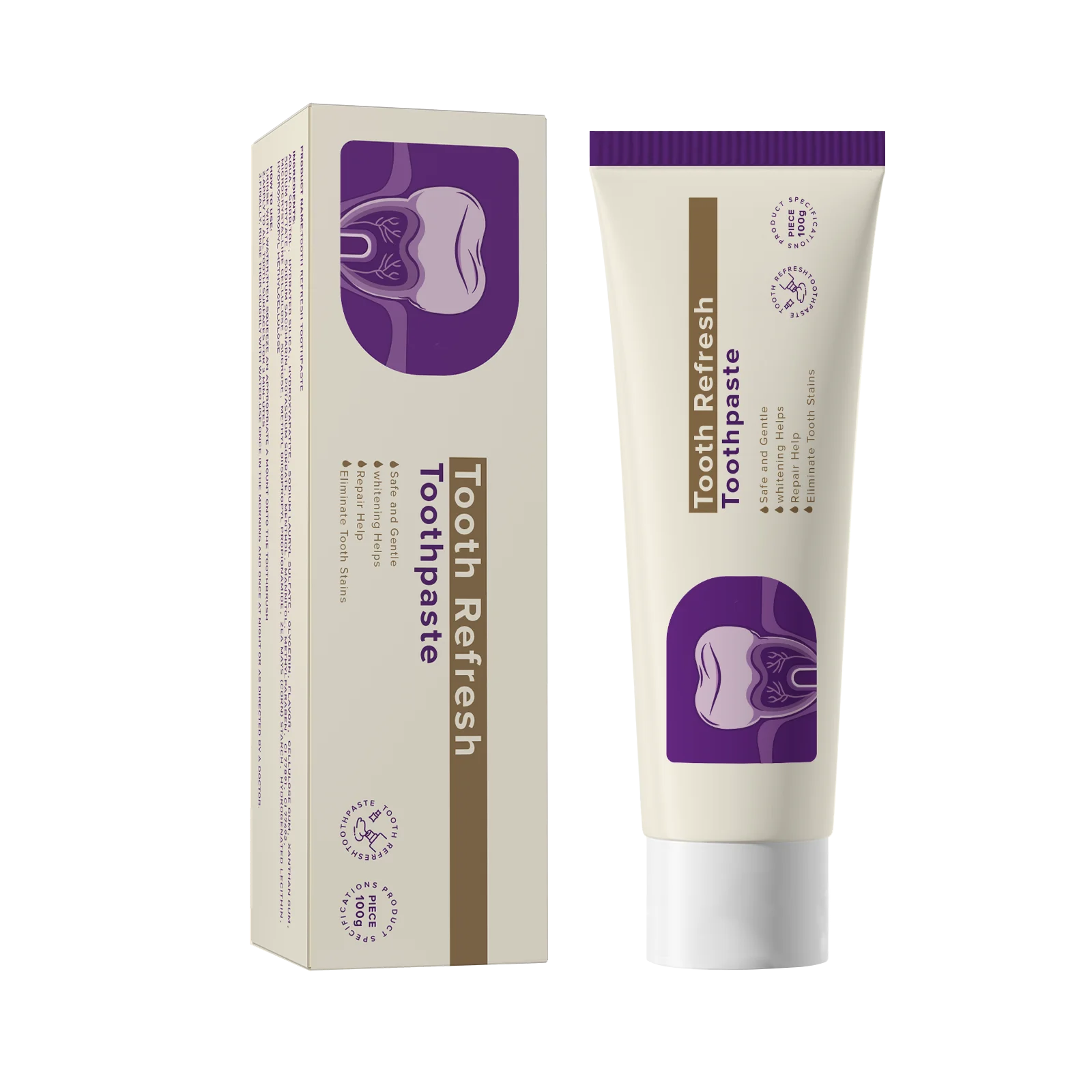 Hydroxyapatite Toothpaste Refresh Prevent Dental Cavities Stain Removal Smoke Coffee Tea Stains Sensitive Teeth Oral Hygiene