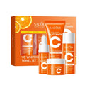 Vitamin C 5Pcs Skincare Set Cleanser Toner Serum Cream Brightening Moisturizing Glow Smooth Pore Care Korean Skincare