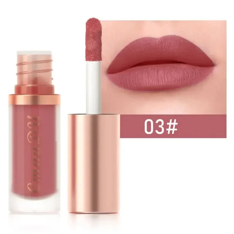 Waterproof Matte Velvet Lip Glaze Moisturizing Long Lasting Liquid Lipstick Non-stick Lip Gloss