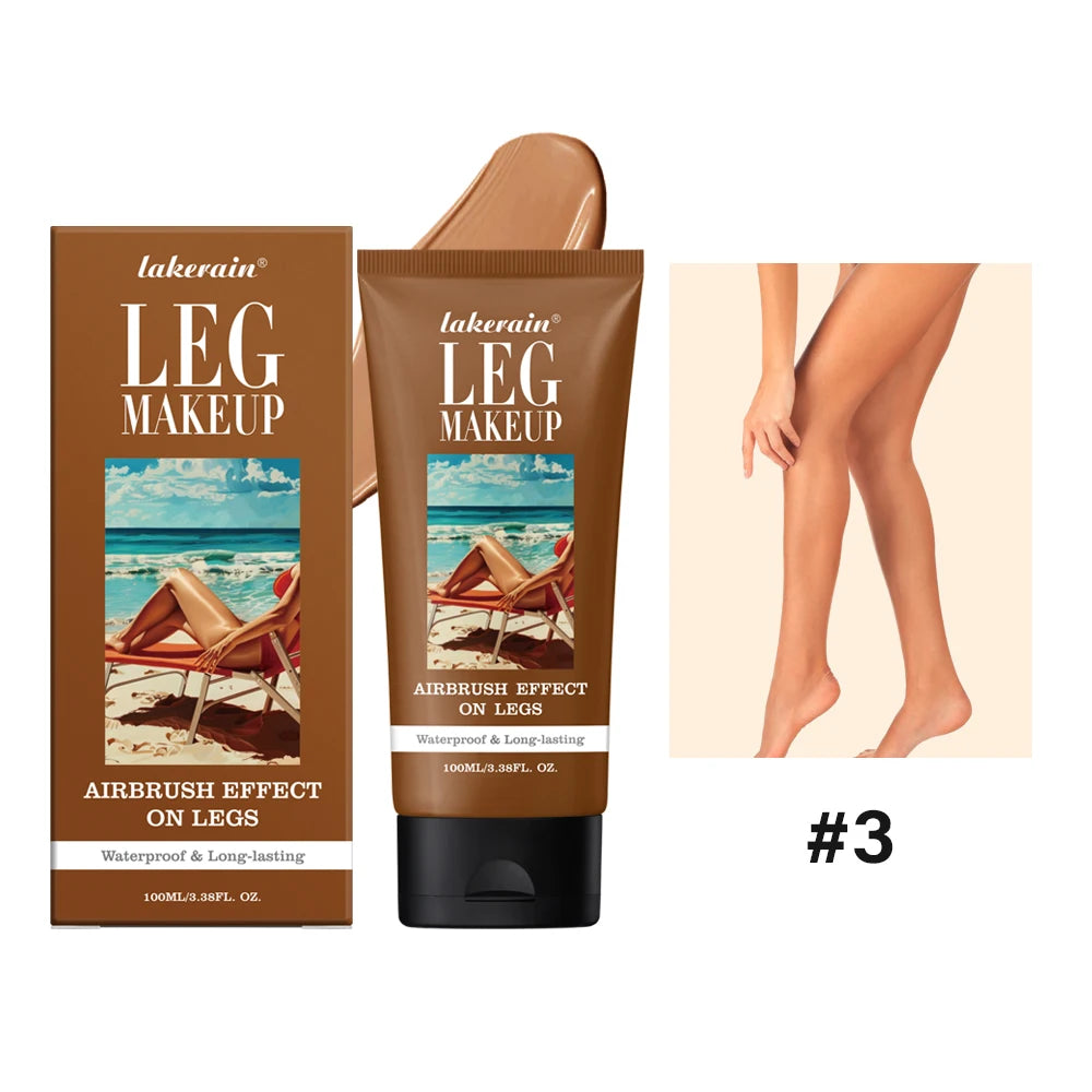 Body Foundation 100ml Tan Leg Makeup Lotion Even Skin Tone Waterproof Long Lasting Body Tanning Cream Medium Bronze Leg Makeup