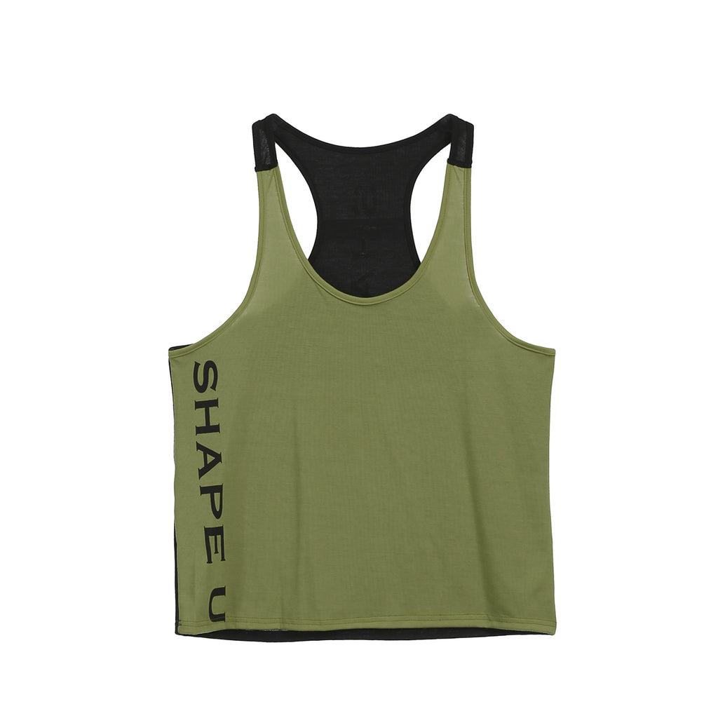 Men Solid Gym Stringer Tank Top Bodybuilding Fitness Singlets Muscle Vest Tees Sport Clothing