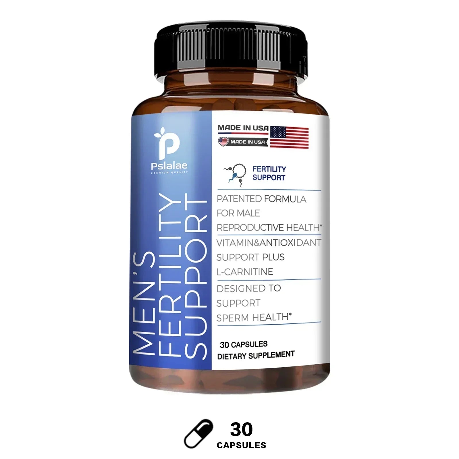 Men's Fertility & Reproductive Health Supplement – L-Carnitine, CoQ10 & Multivitamin Complex