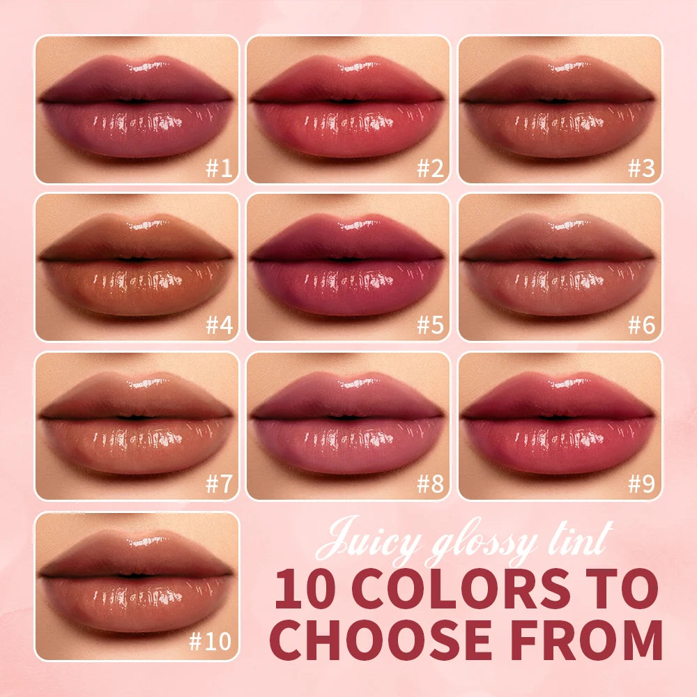 Mirror Lip Stain Lip Glaze Color Long Lasting Shiny Gloss Nude Lipstick Moisturizing Skin Brightening Cosmetics Lips Glosses