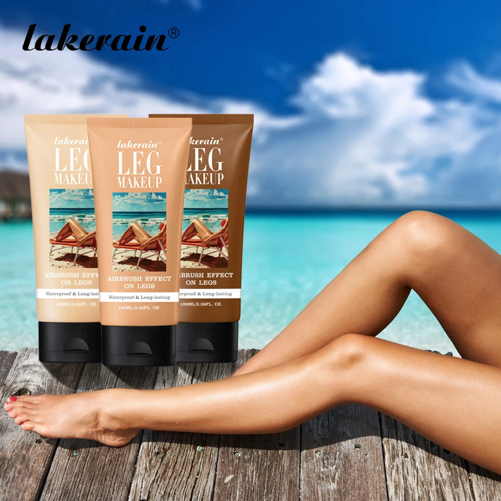 Body Foundation 100ml Tan Leg Makeup Lotion Even Skin Tone Waterproof Long Lasting Body Tanning Cream Medium Bronze Leg Makeup