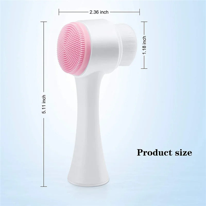 Double-Sided Silicone Facial Cleansing Brush – Deep Pore Cleanse & Gentle Exfoliation