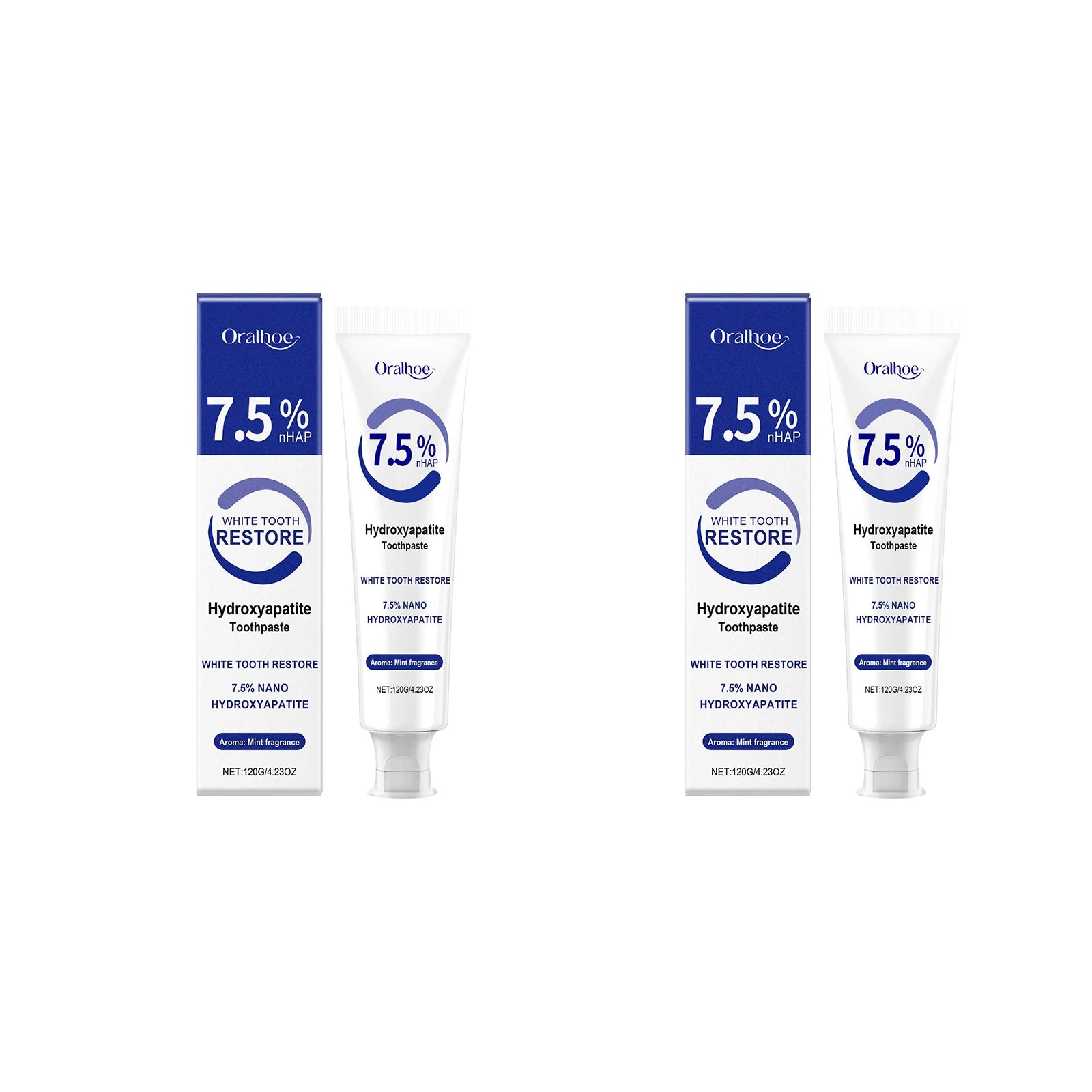 7.5% Hydroxyapatite Toothpaste for Sensitive Teeth - Enamel Protection & Strengthening, Fluoride-Free, Gentle & Effective Formul