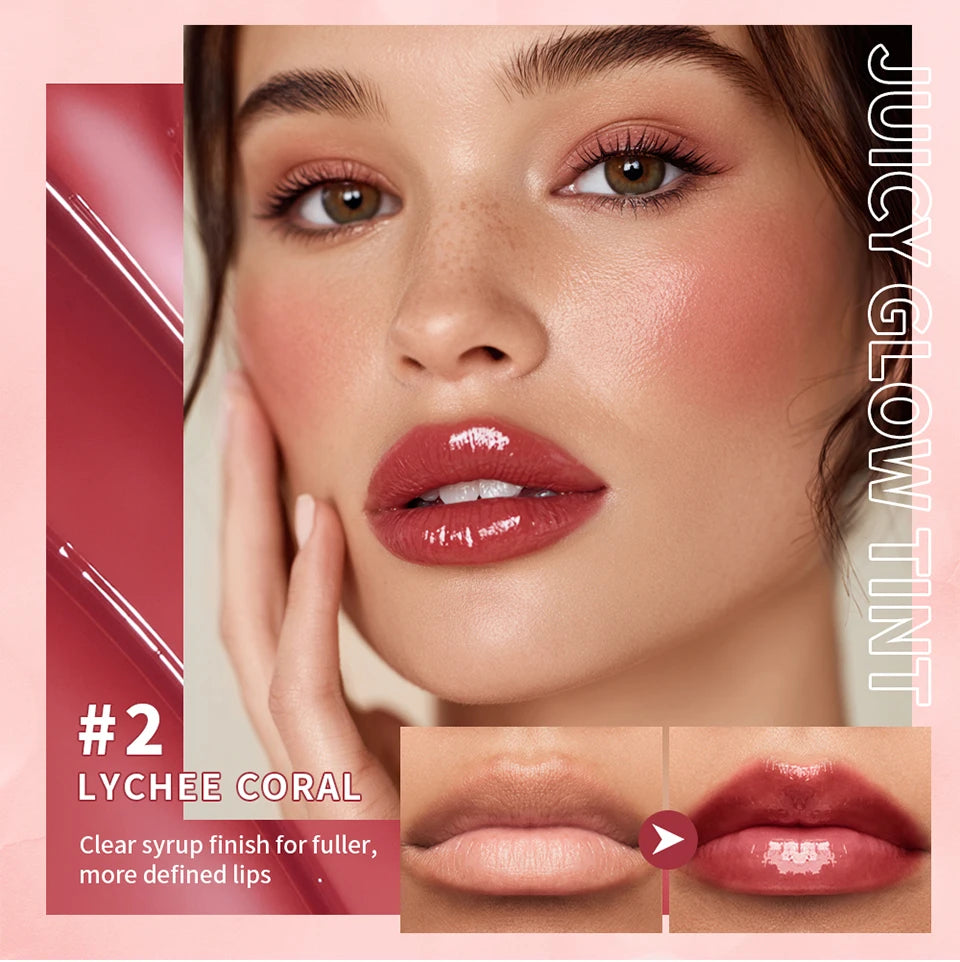 Mirror Lip Stain Lip Glaze Color Long Lasting Shiny Gloss Nude Lipstick Moisturizing Skin Brightening Cosmetics Lips Glosses