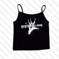 2023 letter graphics Print Crop Top Women Sleeveless Off Shoulder Vintage Fashion T Shirts 90s Y2K style Casual Tank Tops emo