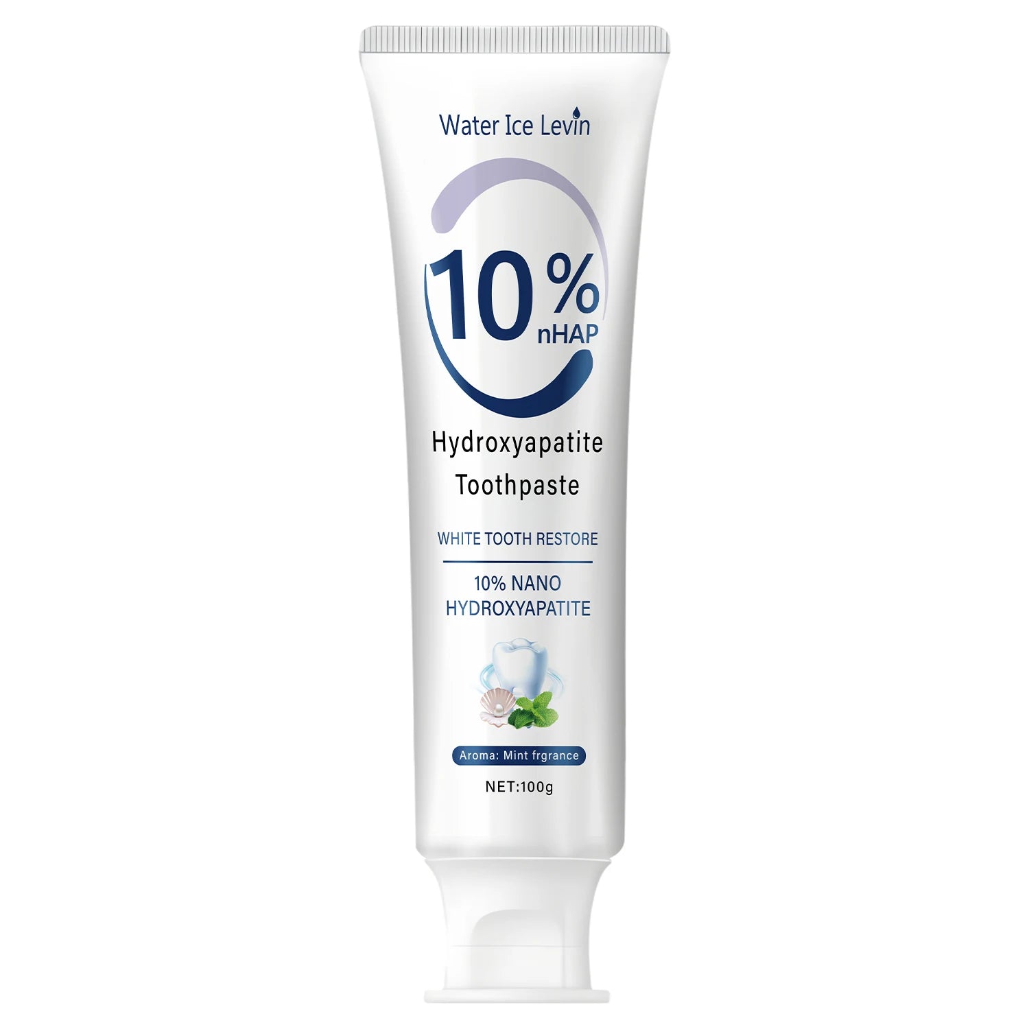 Hydroxyapatite Toothpaste Restores White Teeth. Protects Gums. Deep Cleans. Brightens Smile. Fresh Mint.