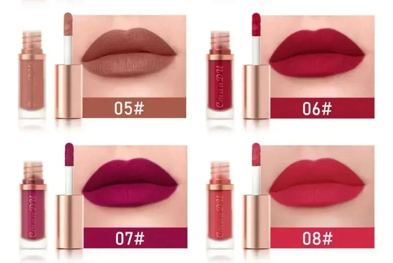Waterproof Matte Velvet Lip Glaze Moisturizing Long Lasting Liquid Lipstick Non-stick Lip Gloss