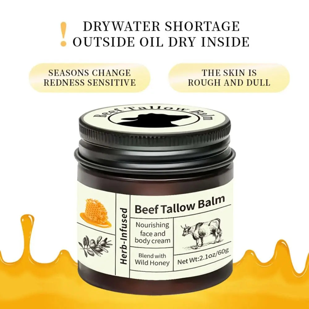 Skin Care Natural Organic Beef Tallow Balm Whole Body Care Hydrating Face Cream Deep Nourishment Mild Tallow Moisturizing Cream