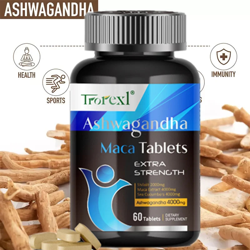 Men's Ashwagandha & Maca Energy Supplement – Stamina, Strength & Reproductive Health Support