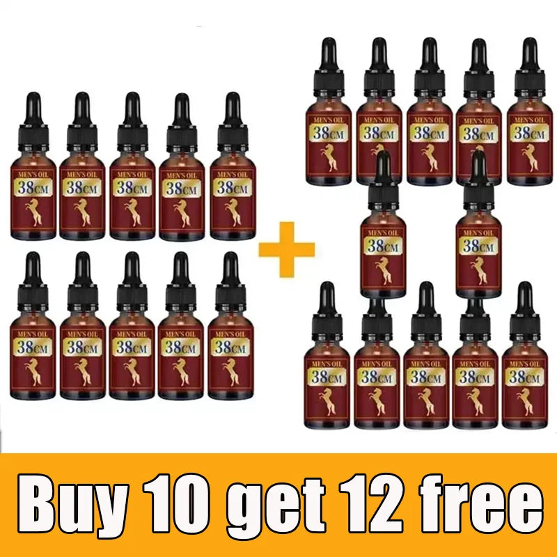 Men's Delay & Enhancement Massage Oil | Water-Based Botanical Formula for Intimacy